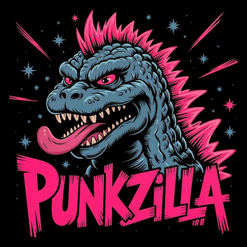 Art Punkzilla Drôle de Dinosaure Punk Rock