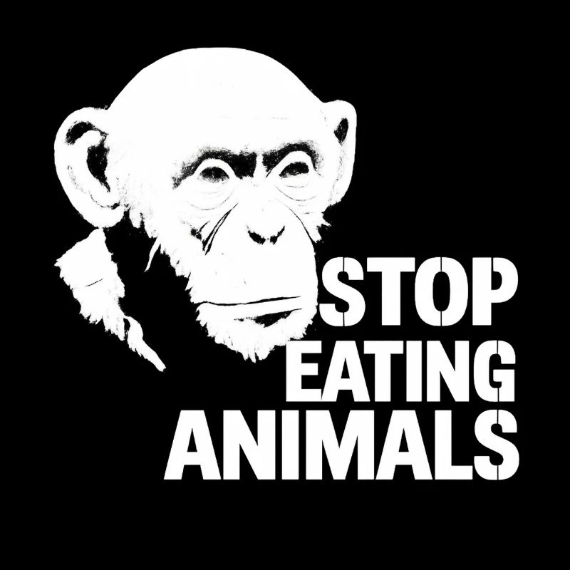 Stop Eating Animals – Schimpanse Design