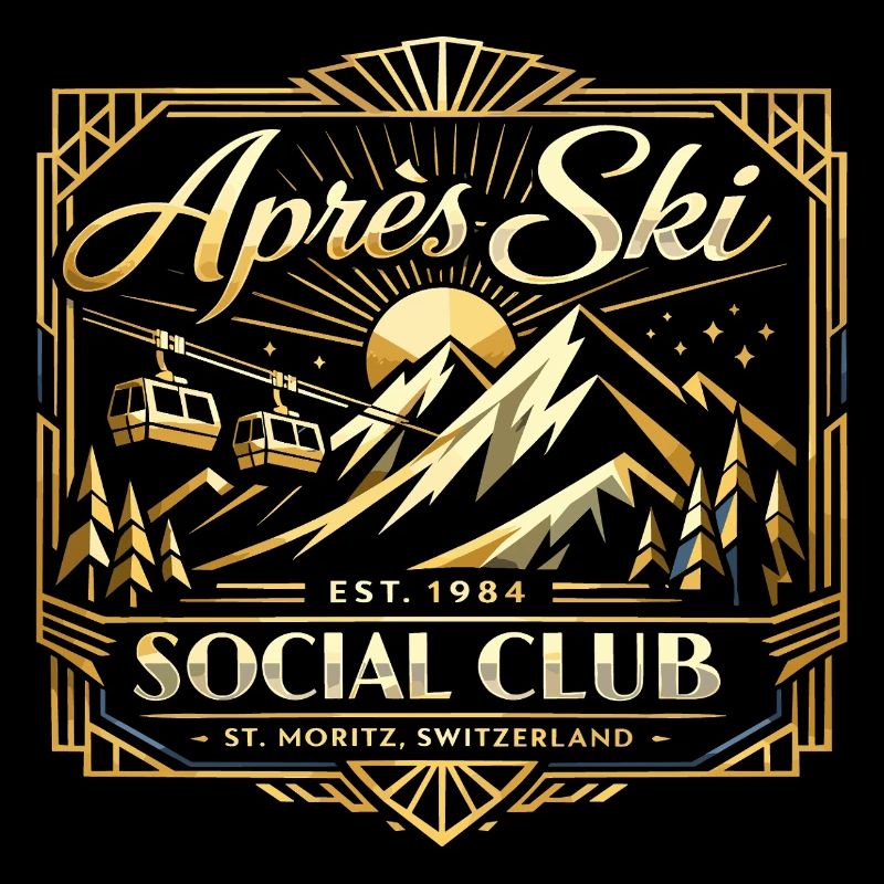 Retro 90er Apres Ski Vintage Geschenk Spruch