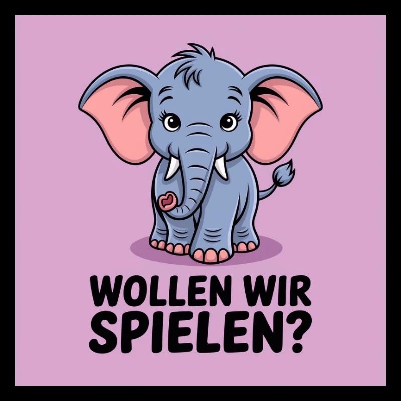 Playing elephant on purple