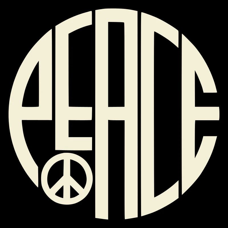 Peace Typografie im Art Deco Stil
