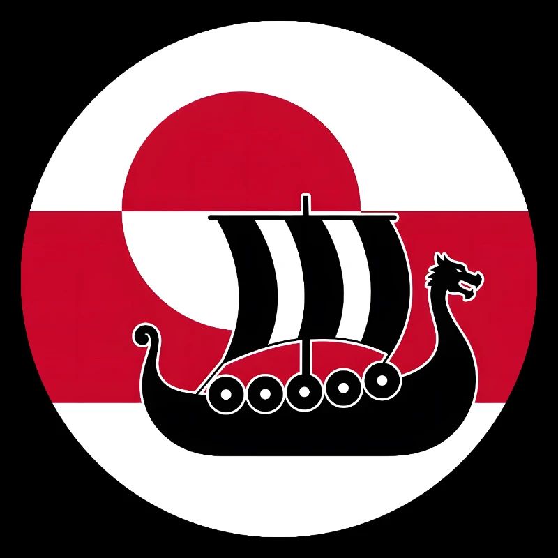 Conception de drakkar du drakkar du drapeau du Groenland