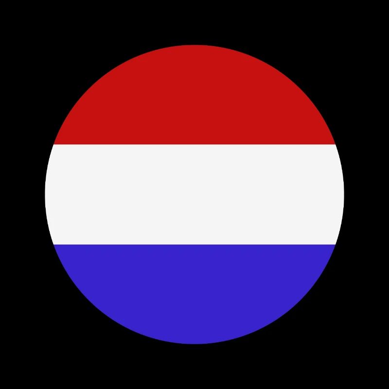 Drapeau rond des Pays-Bas