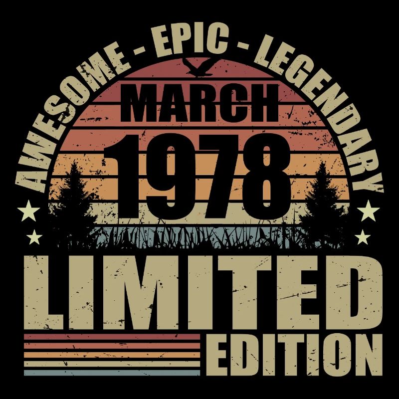 Millésime Mars 1978 Anniversaire - mars 1978
