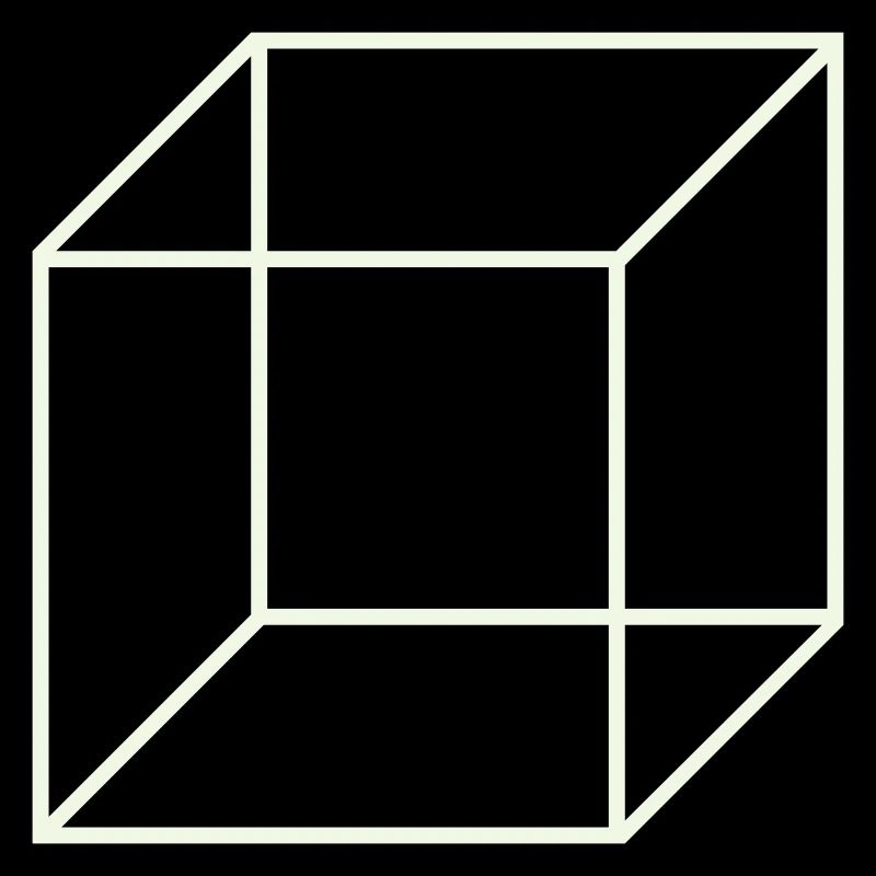 Cube de fil géométrique