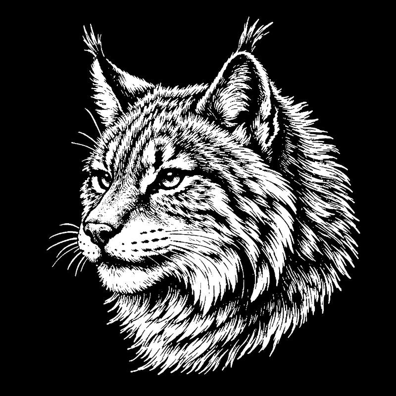 Luchs-Kontrastporträt
