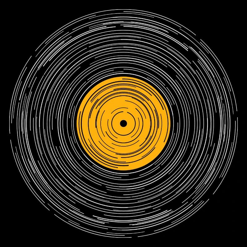 Vinyl Album Line Work