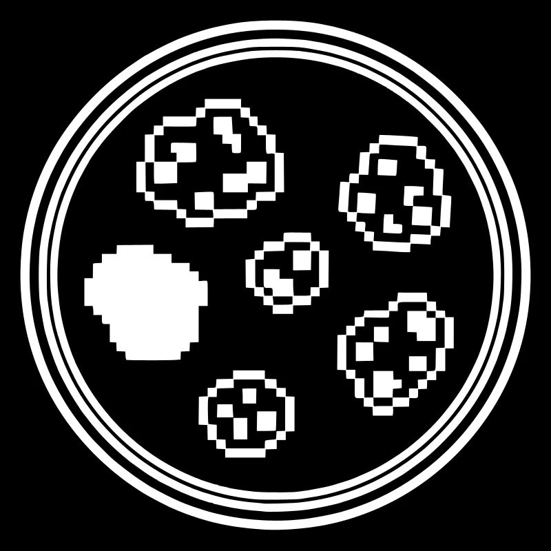 Petri dish pixel art bacteria