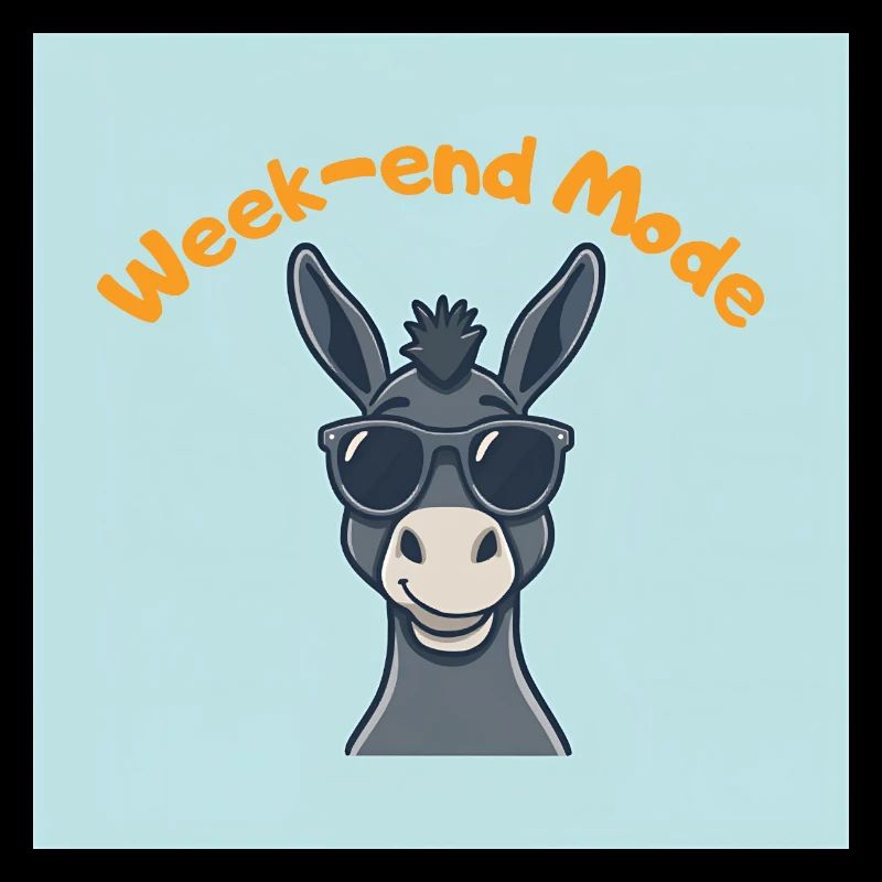 Week-end Mode Âne en Lunettes Solaire