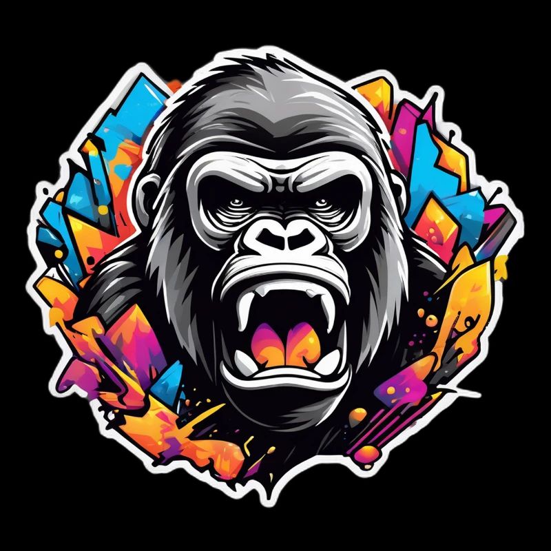 Gorilla-Graffiti leuchten