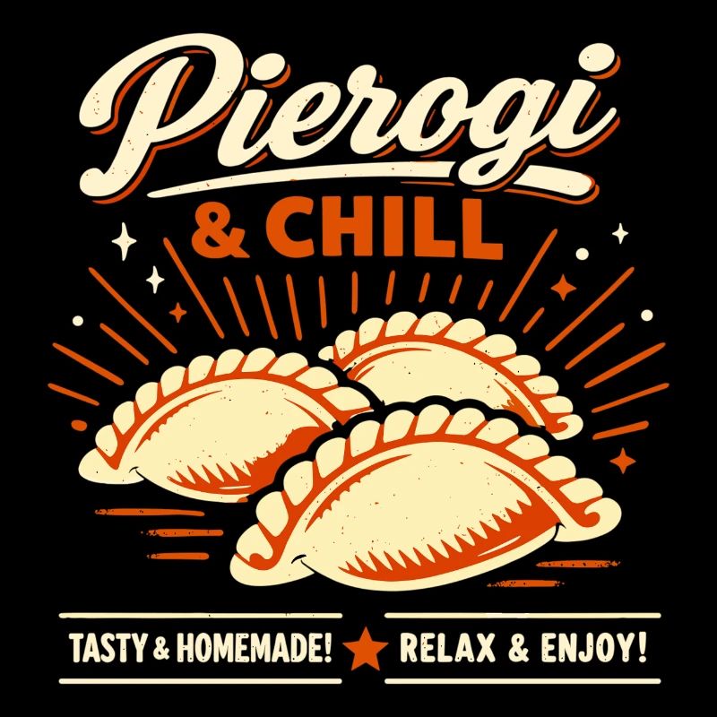 Pierogi & Chill: Retro Teigtaschen Vintage Design