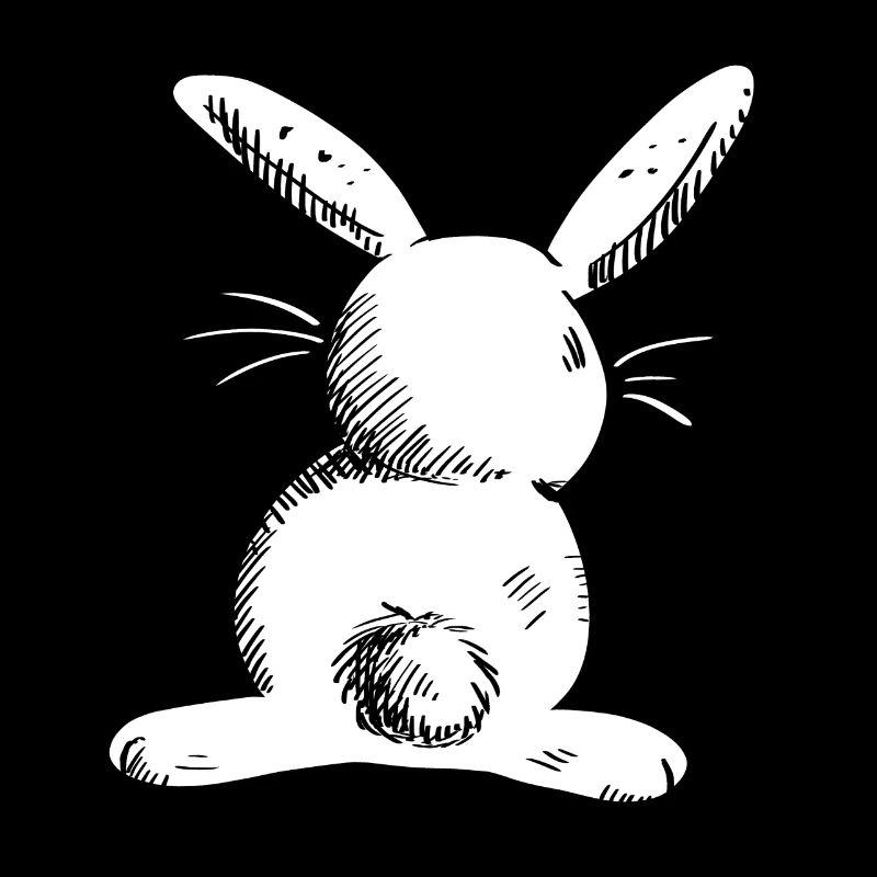 Weißer Langohr Hase Comic