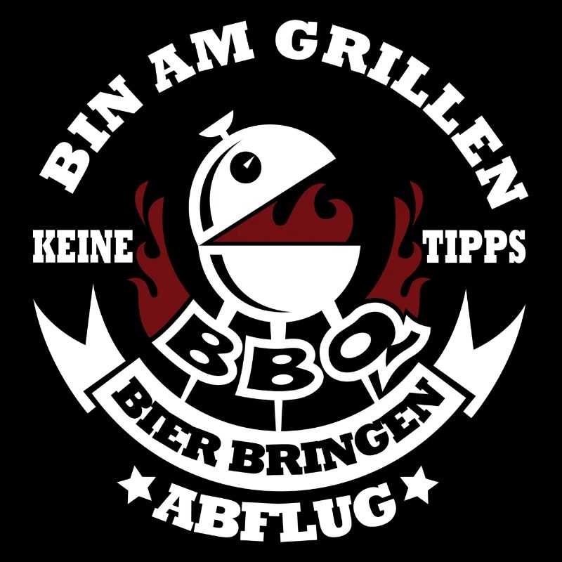 Grill-Motiv mit Bier-Design