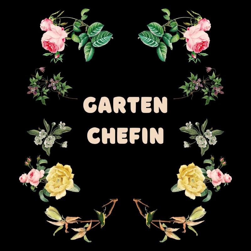 Garten Chefin Blumen Design