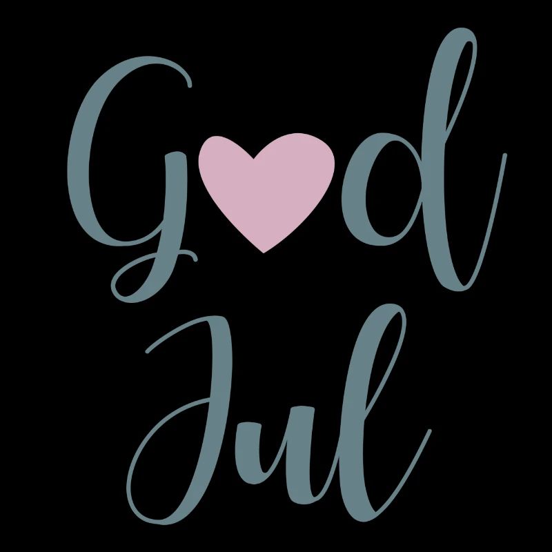 Dieu Jul Coeur Écriture manuscrite suédoise Noël