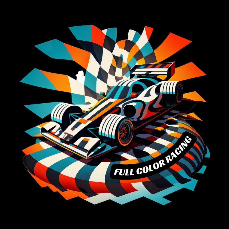 Full Color Racing Car Artwork