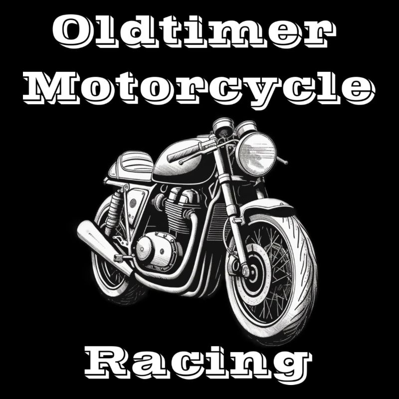 Oldtimer Motorcycle Racing white