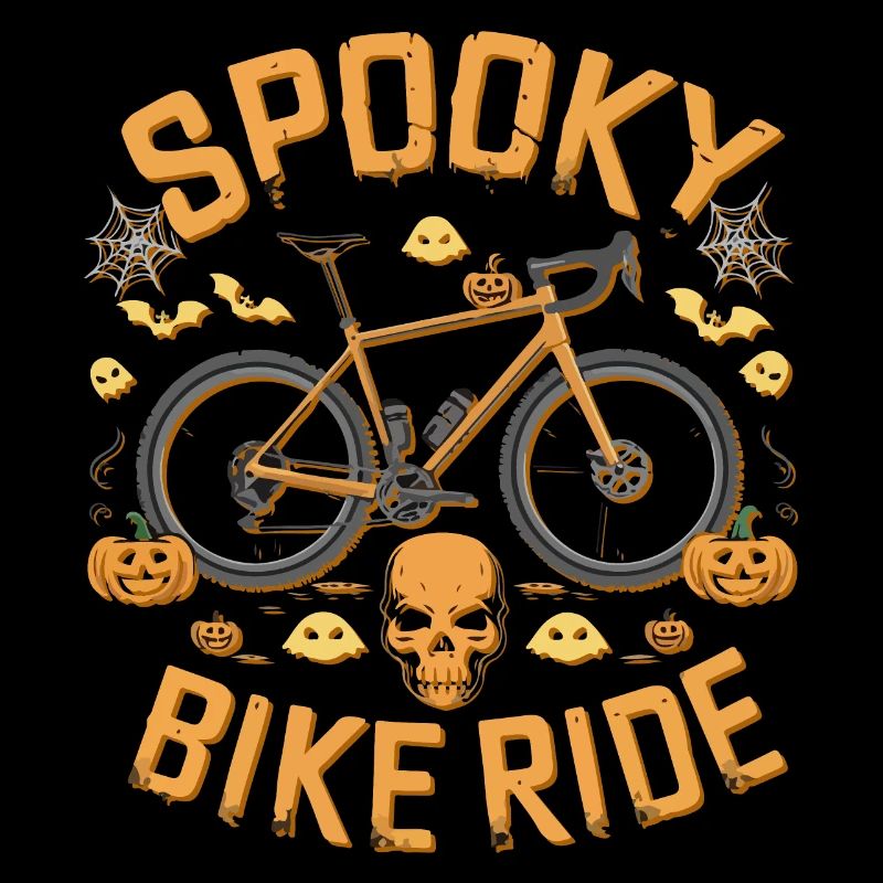 Conception effrayante de balade à vélo d’Halloween