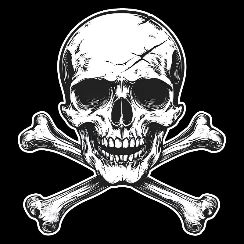 Skull and bone cross