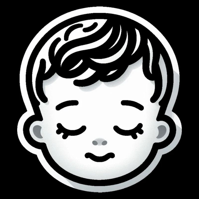 Sommeil de la tête de bébé