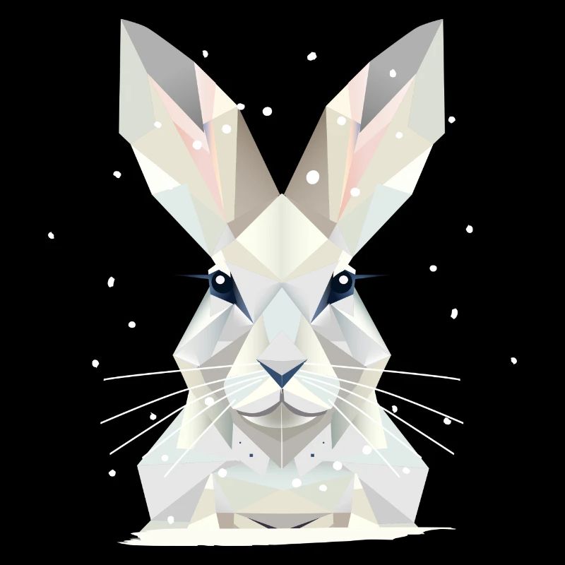 White Snow Hare-Timeless Elegance of Winter