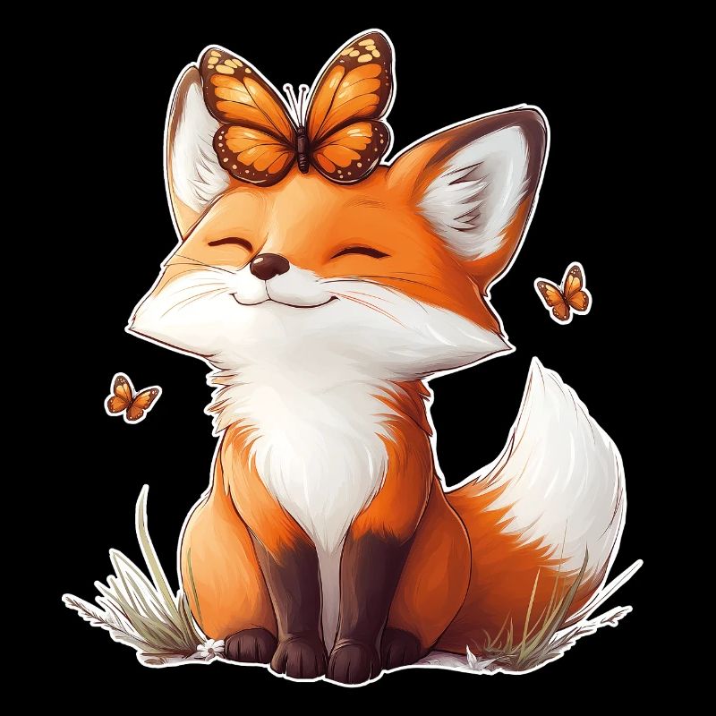 Fuchs und Schmetterling