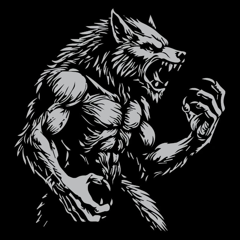 Grimmiger Warewolf Illustration