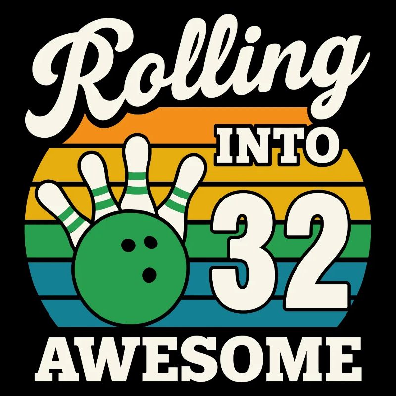 Retro Bowling 32e anniversaire Design
