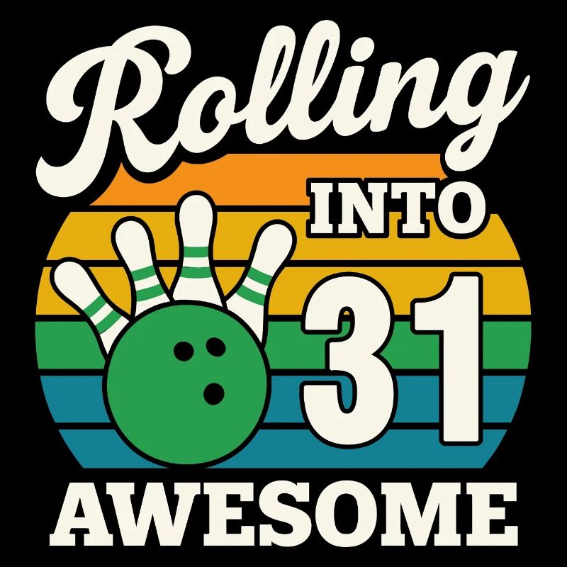 Retro Bowling 31. Geburtstag Design