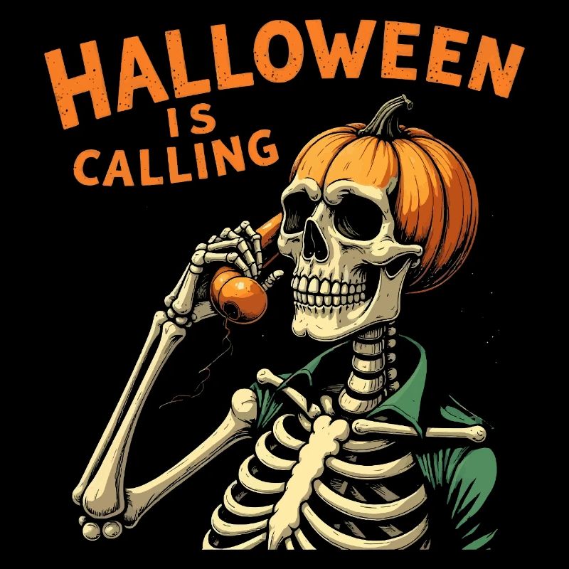 Crâne de Halloween avec Potiron 