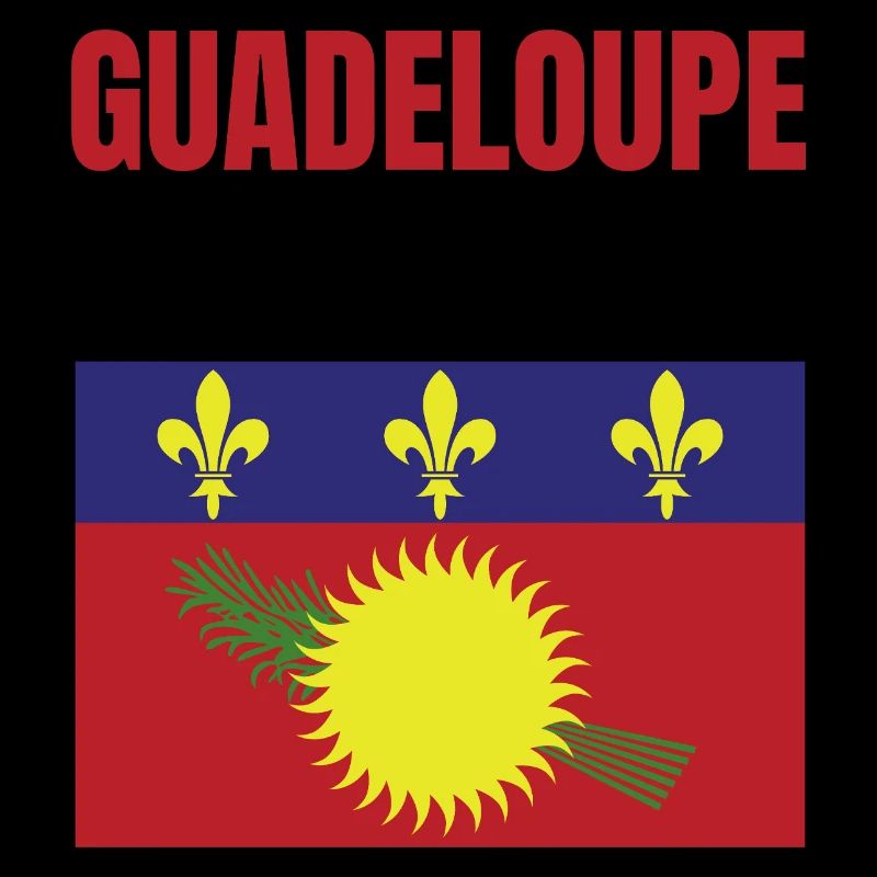 Guadeloupe Antilles flag t-shirt