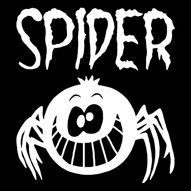 Lustige schwarze Spinne