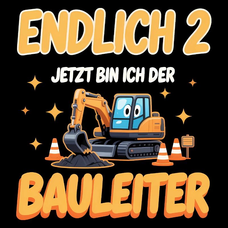 Bagger 2. Geburtstag Junge – 2 Jahre Bauarbeiter G
