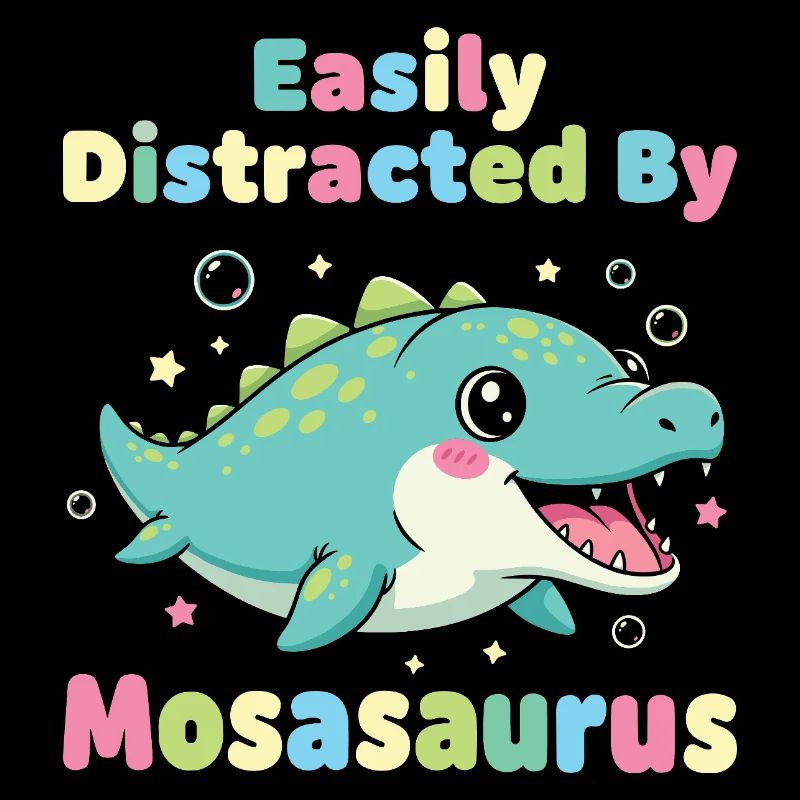 Kawaii facilement distraite par le mosasaurus