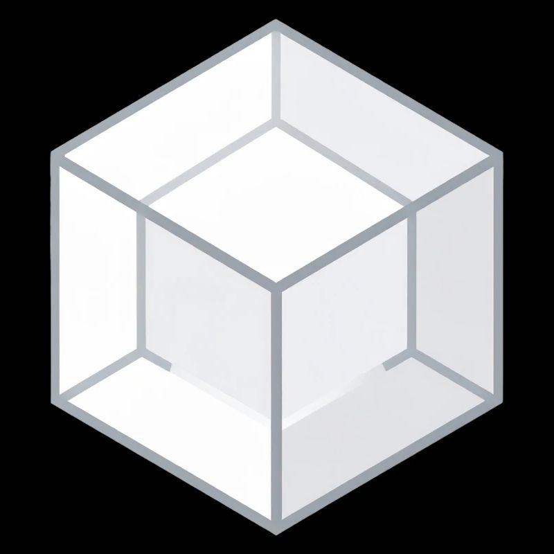 Style de ligne de cube géométrique 3D