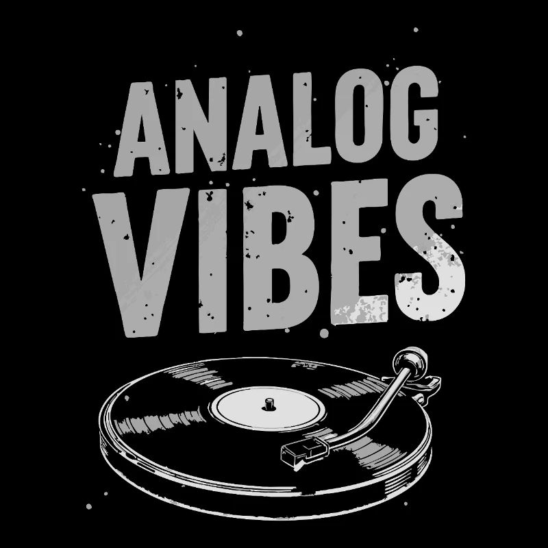 Analog Vibes – Vinyl Turntable Motif