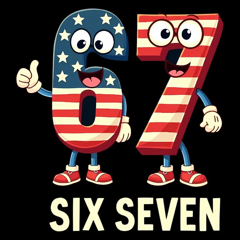 US Flag 67 Memes Six Seven