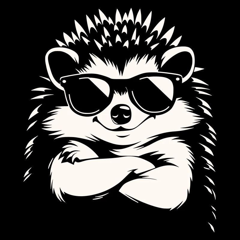 Hérisson cool avec des lunettes de soleil | Motif drôle d’animal