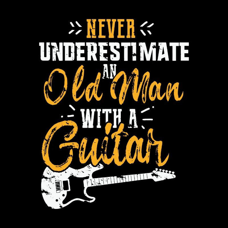 Gitarrist Großvater Alter Mann Geschenkidee Rock