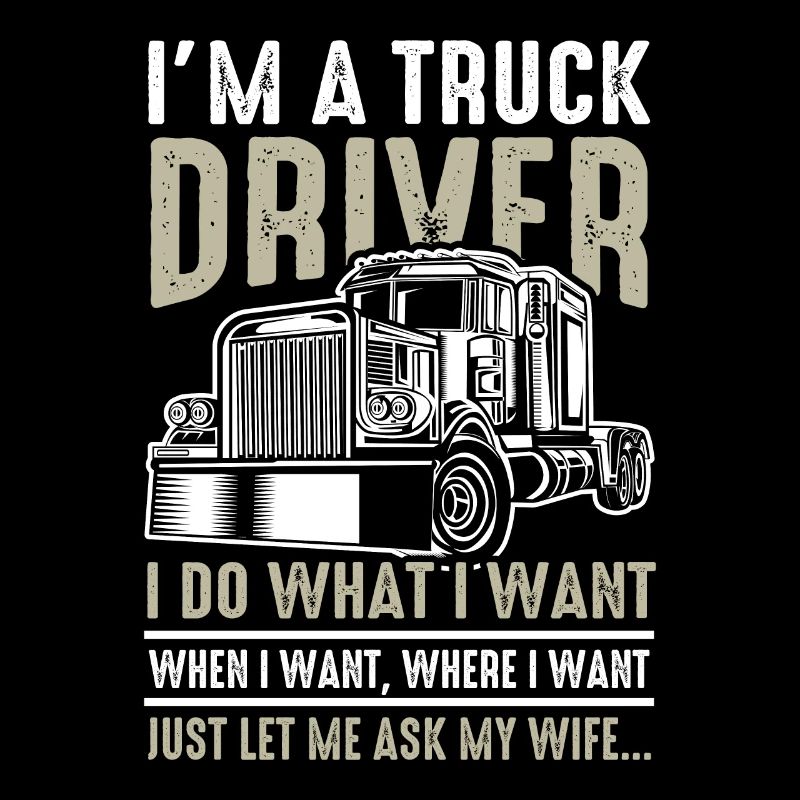 Drôle de chauffeur de camion disant