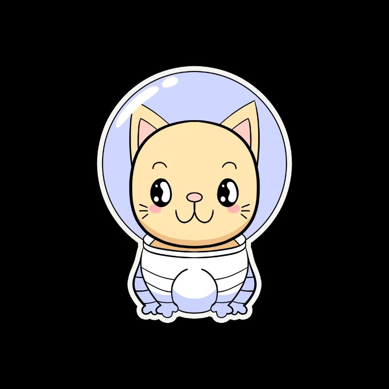 Cat as an astronaut in a space helmet
