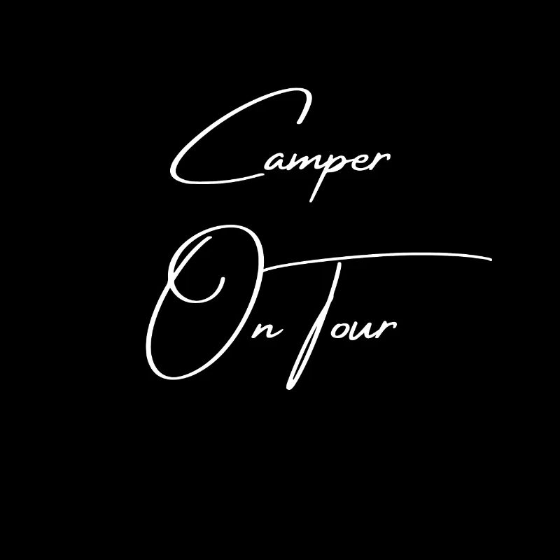 Camper on Tour, Caravan, Text, Gift, Camping