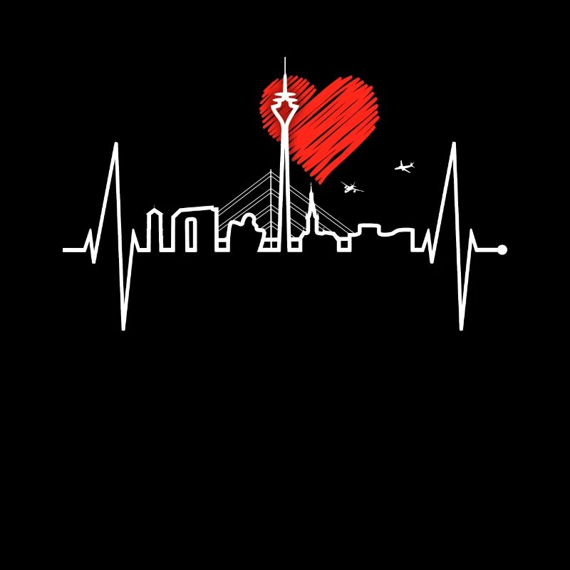 Düsseldorf Skyline Herzschlag Liebe Düsseldorfer