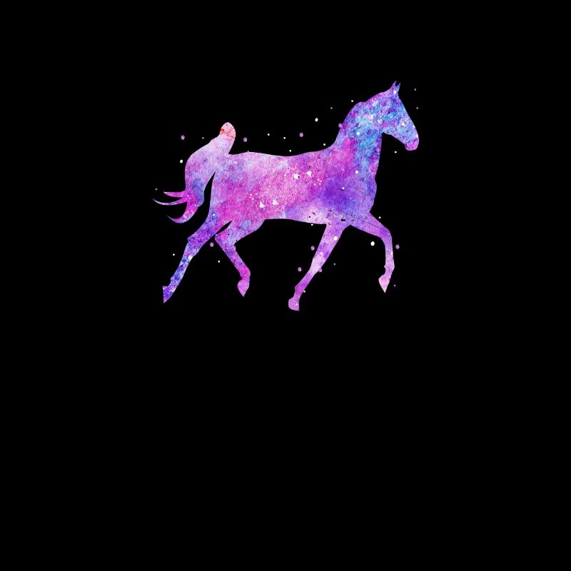 Buntes Pferd Wasserfarben Und Glitzer