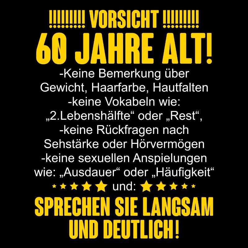 60. Geburtstag Lustiger Spruch