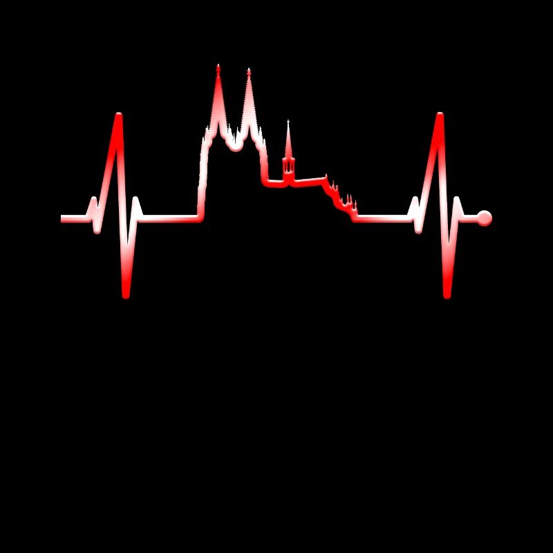 Cologne Skyline Heartbeat Red White Kölsch Cologne