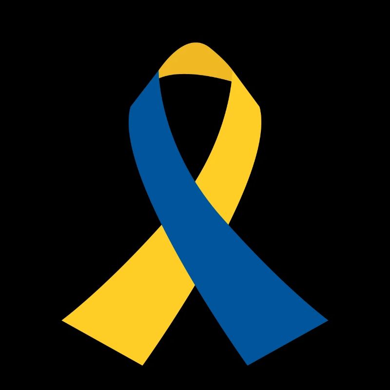 BlauGelb Ribbon Symbol