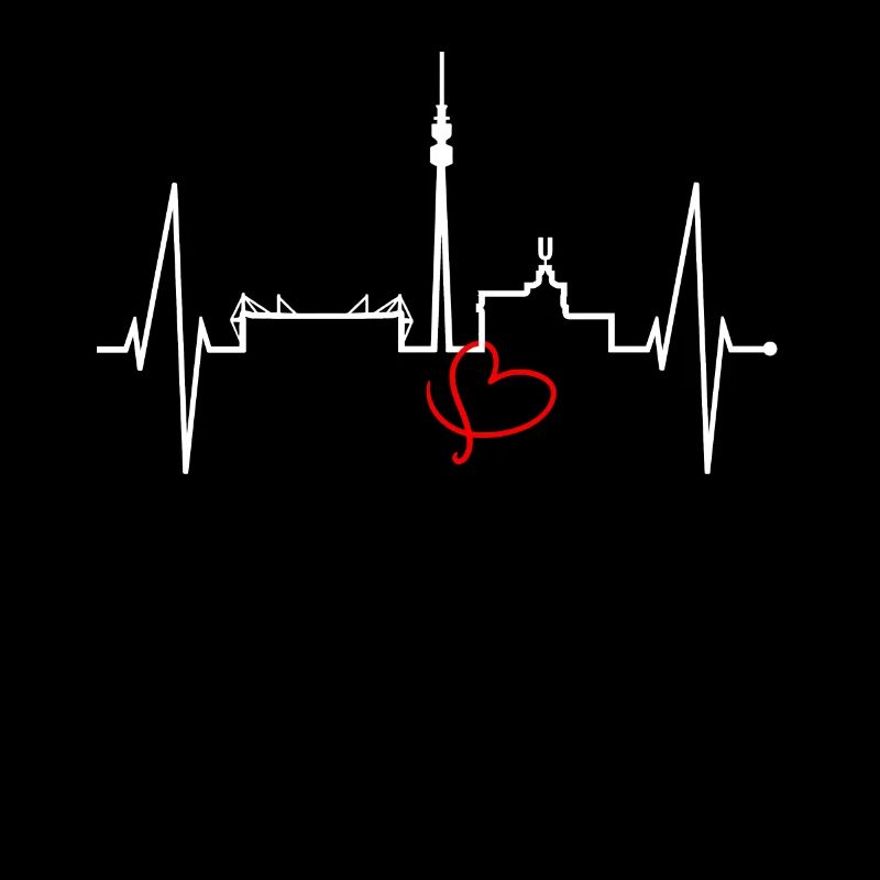 Dortmund Skyline Heartbeat Stadium Fan Dortmunder