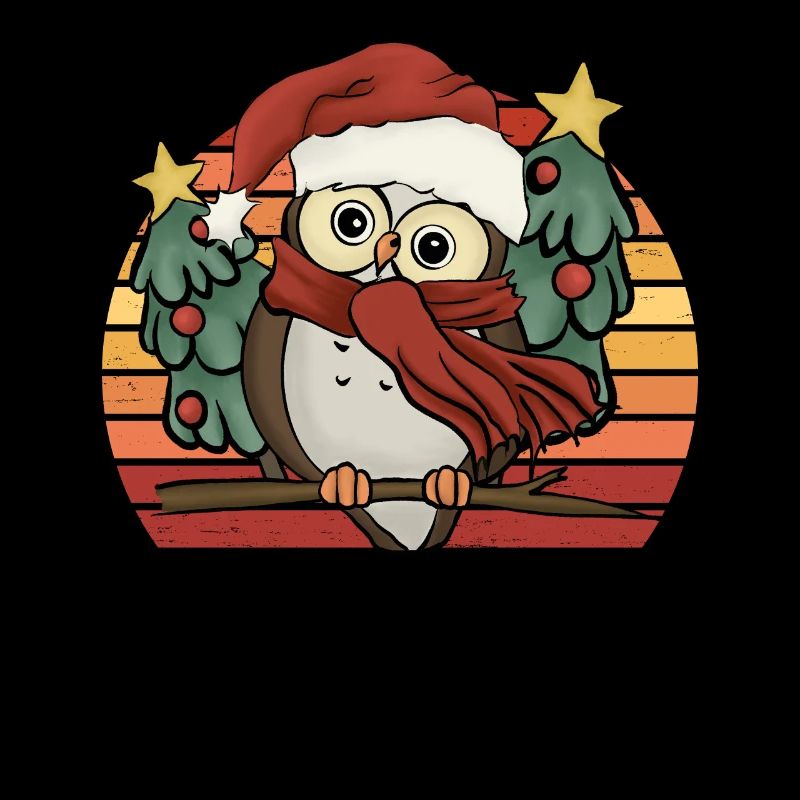 Mignon chouette de Noël Cadeau de chouette de Noël