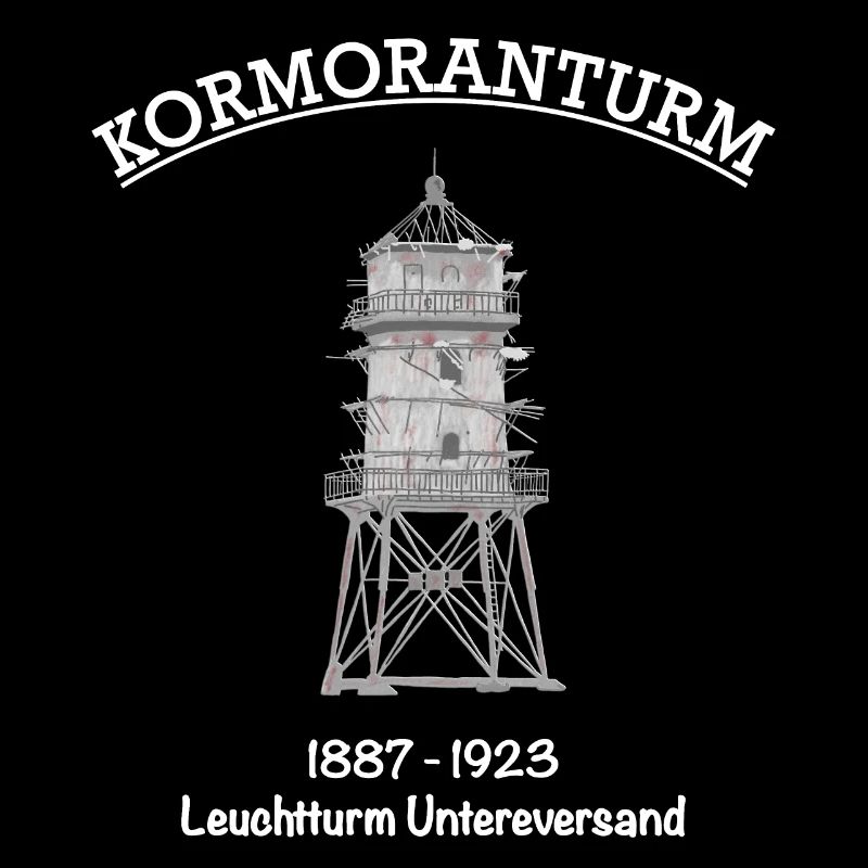Cormorant tower, North Sea, lighthouse Untereversand